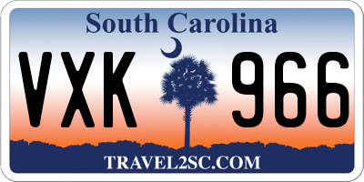 SC license plate VXK966