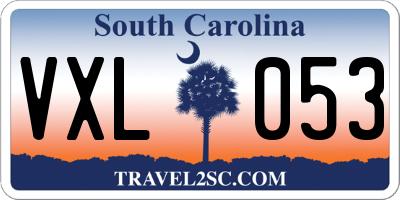 SC license plate VXL053