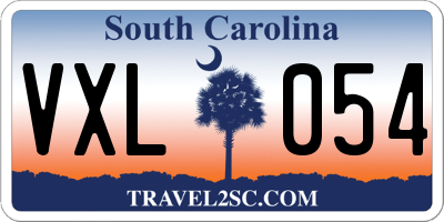 SC license plate VXL054