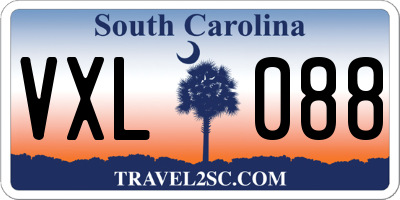 SC license plate VXL088