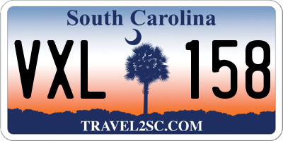 SC license plate VXL158