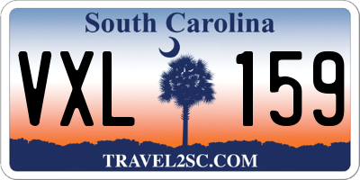 SC license plate VXL159