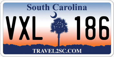 SC license plate VXL186
