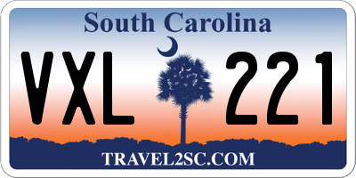 SC license plate VXL221