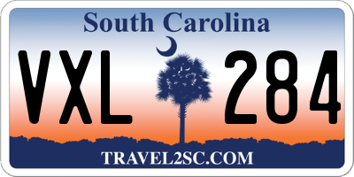 SC license plate VXL284