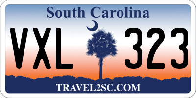 SC license plate VXL323