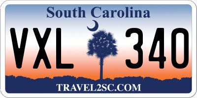 SC license plate VXL340