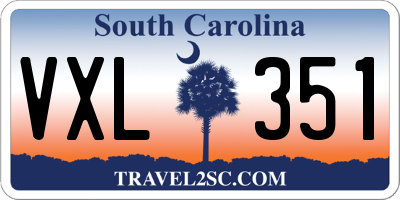 SC license plate VXL351