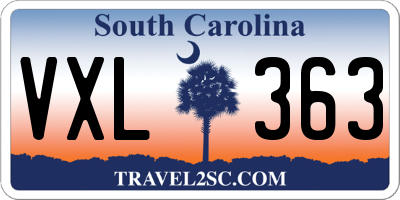 SC license plate VXL363