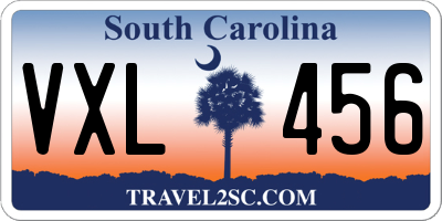SC license plate VXL456