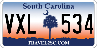 SC license plate VXL534