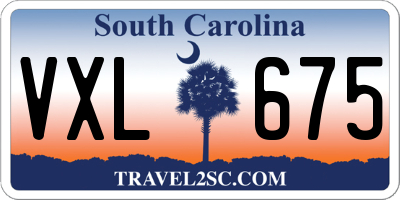 SC license plate VXL675