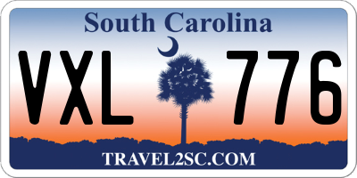 SC license plate VXL776