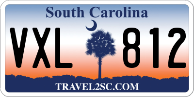 SC license plate VXL812
