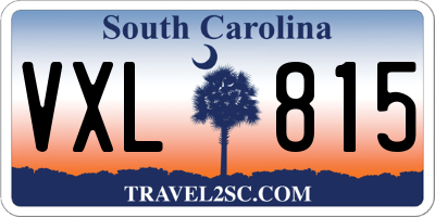 SC license plate VXL815