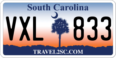 SC license plate VXL833