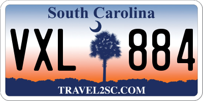 SC license plate VXL884