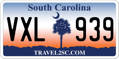 SC license plate VXL939