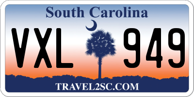 SC license plate VXL949