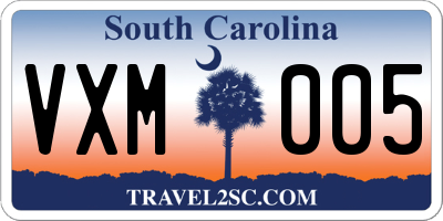 SC license plate VXM005