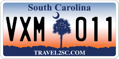 SC license plate VXM011