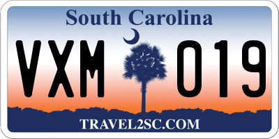 SC license plate VXM019