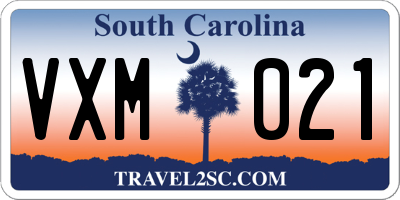 SC license plate VXM021