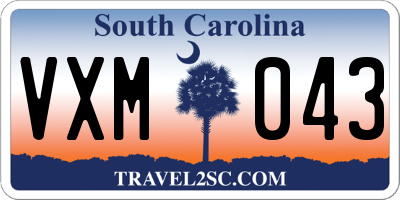 SC license plate VXM043