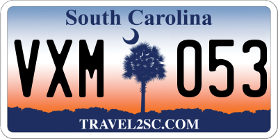 SC license plate VXM053