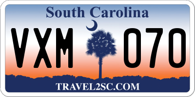 SC license plate VXM070