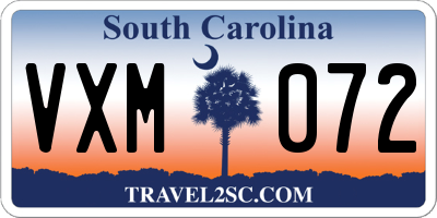 SC license plate VXM072