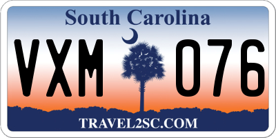 SC license plate VXM076
