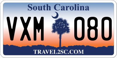 SC license plate VXM080