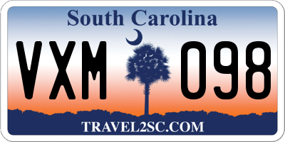 SC license plate VXM098