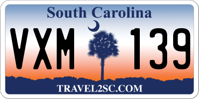 SC license plate VXM139