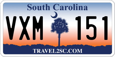 SC license plate VXM151