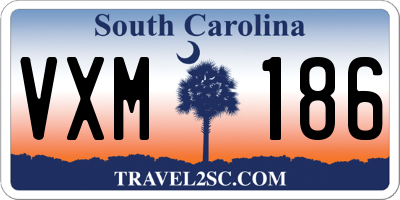SC license plate VXM186