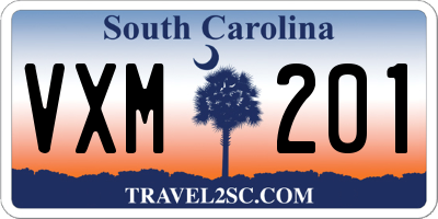SC license plate VXM201