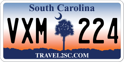 SC license plate VXM224