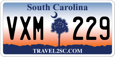 SC license plate VXM229