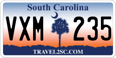 SC license plate VXM235