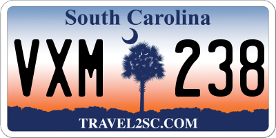 SC license plate VXM238