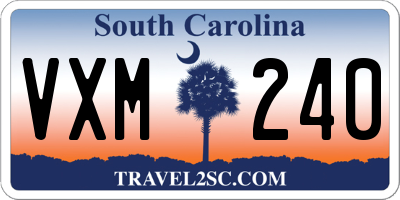 SC license plate VXM240