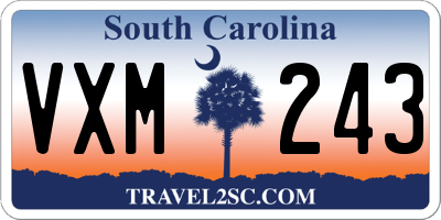SC license plate VXM243