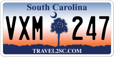 SC license plate VXM247