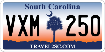 SC license plate VXM250