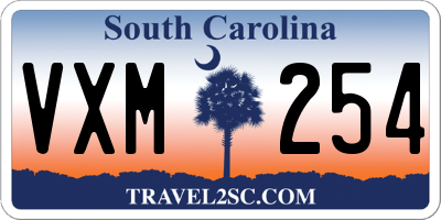 SC license plate VXM254