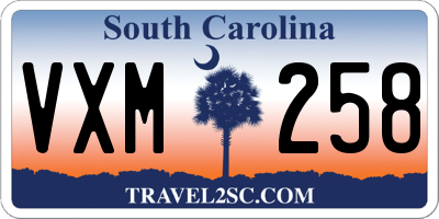SC license plate VXM258