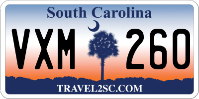 SC license plate VXM260