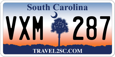 SC license plate VXM287